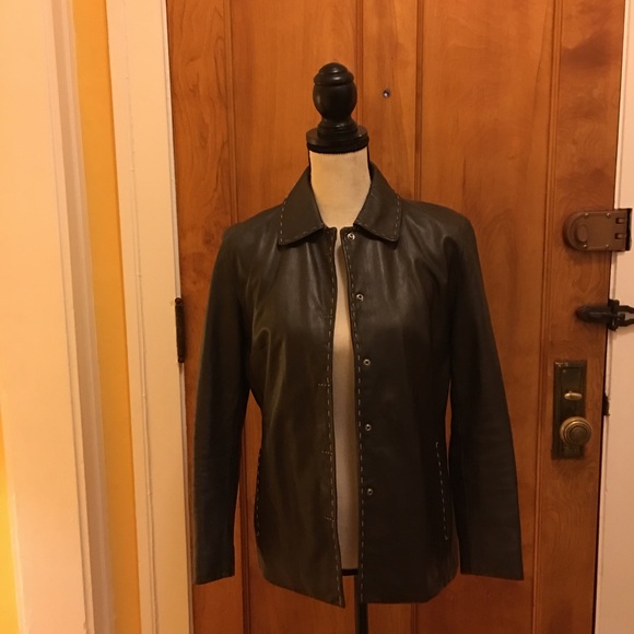 caslon leather jacket